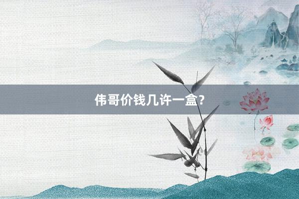 伟哥价钱几许一盒？